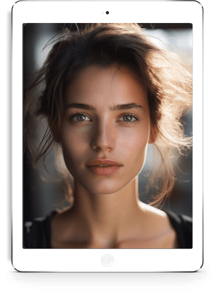 Model wearing vegan tubing mascara